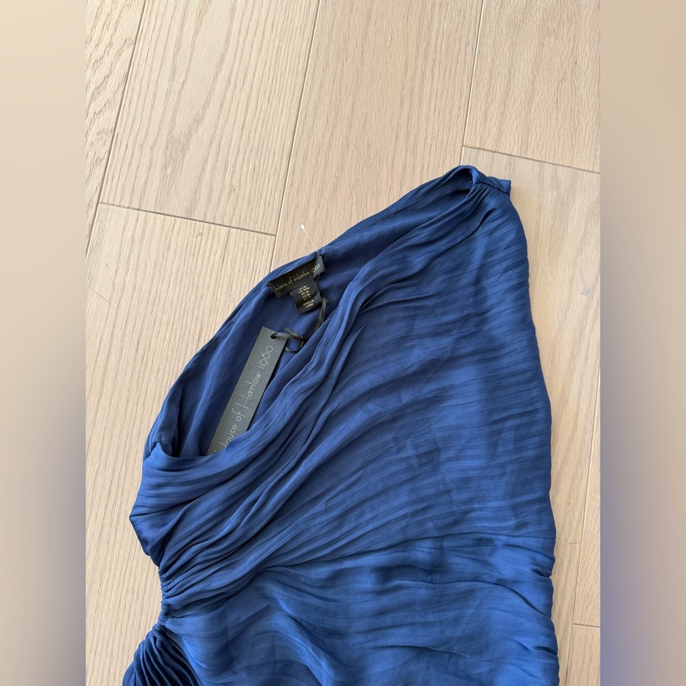 House of Harlow 1960 One Shoulder Navy Dress - Picture 3 of 8